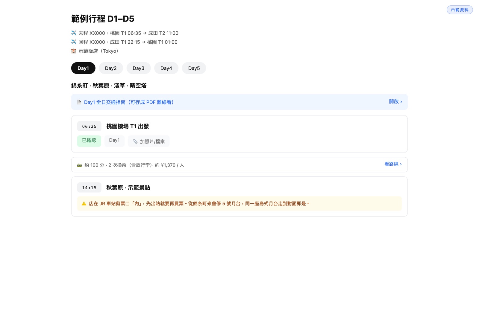 多人協作行程網站